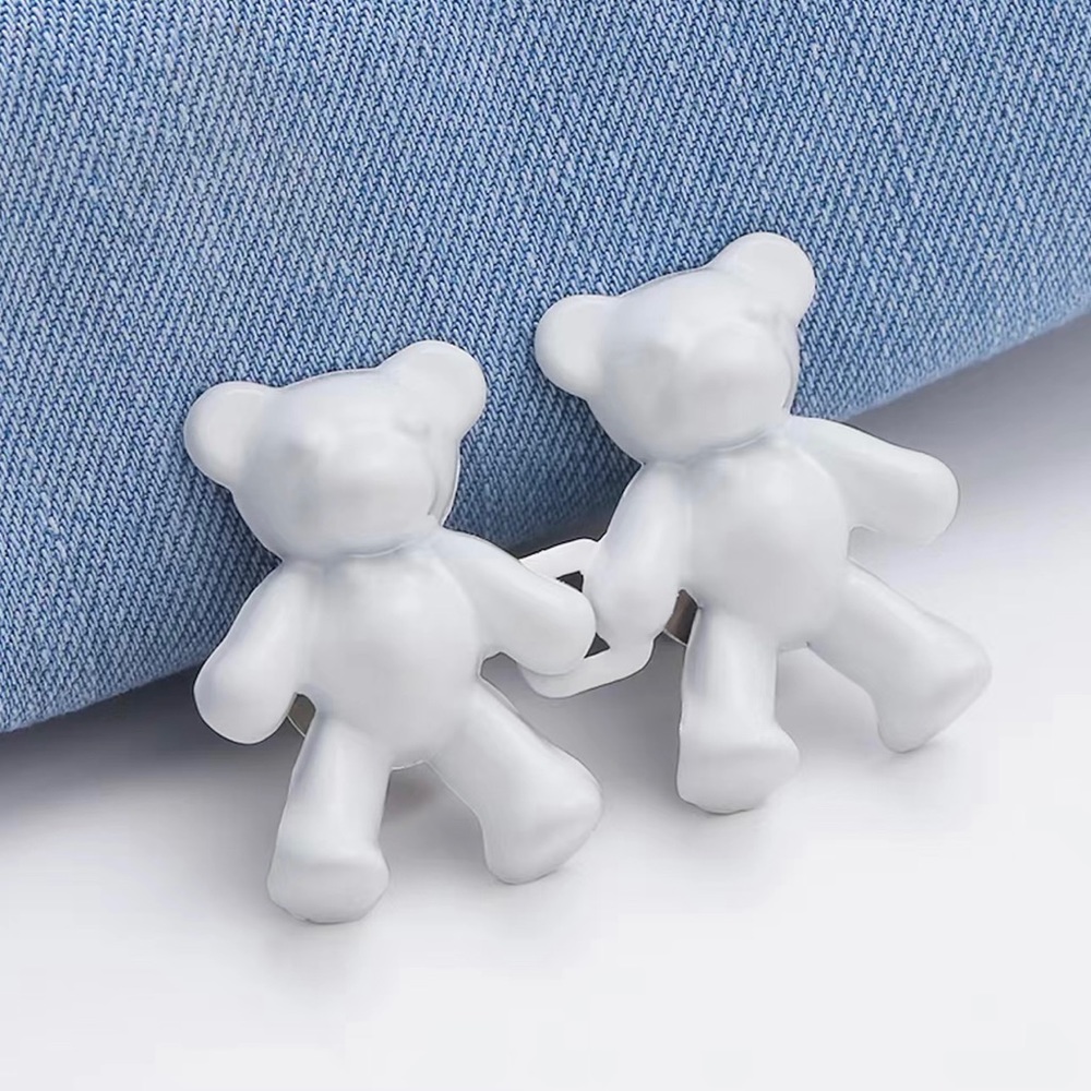 White Bear Jean Waist Tightener Resizing Retracting Device Detachable Buckle